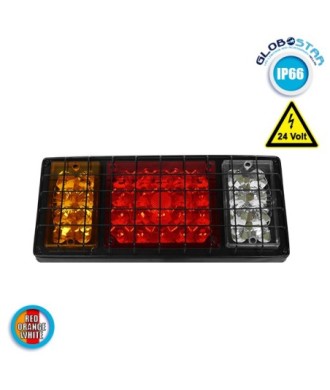 Πίσω Φανάρι Φορτηγού 36 LED 24 Volt με Μεταλλικό Πλέγμα Προστασίας Universal Αδιάβροχο IP66 GloboStar 75470